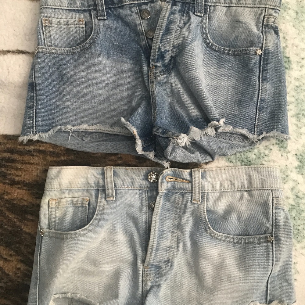 2 Pair Forever 21 Jean Shorts